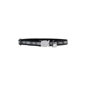 Red Dingo obojek pro kočky – Paw Impressions Black – 12 mm | Pejskovice