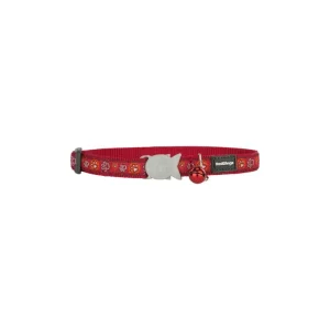 Red Dingo obojek pro kočky – Paw Impressions Red – 12 mm | Pejskovice