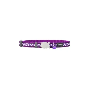 Red Dingo obojek pro kočky – White Spots on Purple – 12 mm | Pejskovice