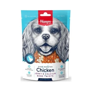 Wanpy Dog Chicken Jerky & Calcium Bone Twists 100 g | Pejskovice