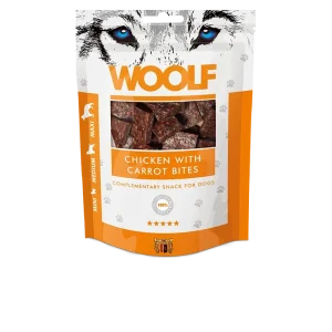 WOOLF Kuřecí čtverečky s mrkví 100g | Pejskovice
