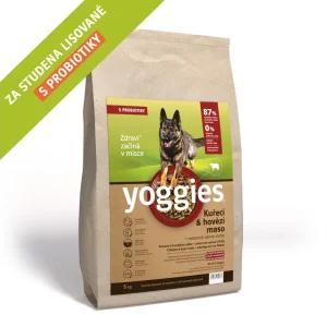 Yoggies granule pro psy lisované za studena s probiotiky, Kuřecí a hovězí 5 kg | Pejskovice