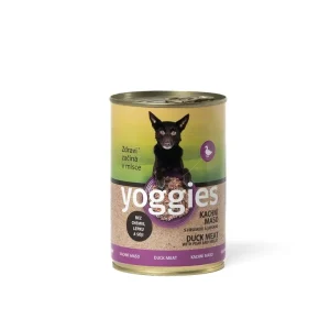 Yoggies kachní konzerva s hruškou a jáhlami 400g | Pejskovice
