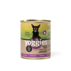 Yoggies kachní konzerva s hruškou a jáhlami 800g | Pejskovice