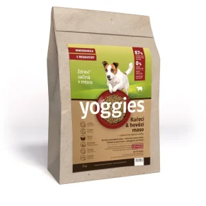 Yoggies MINIGRANULE pro psy lisované za studena s probiotiky, Kuřecí a hovězí 2kg | Pejskovice