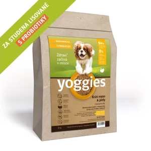 Yoggies MINIGRANULE pro psy lisované za studena s probiotiky s krůtím masem a jáhly 2kg | Pejskovice