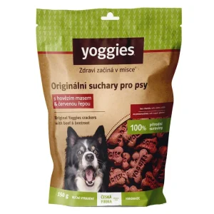 Yoggies NOVÉ suchary pro psy s hovězím masem a červenou řepou 150g | Pejskovice