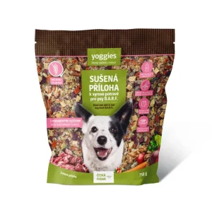 Yoggies Sušená příloha s pohankovými vločkami k syrové potravě B.A.R.F., 750g | Pejskovice