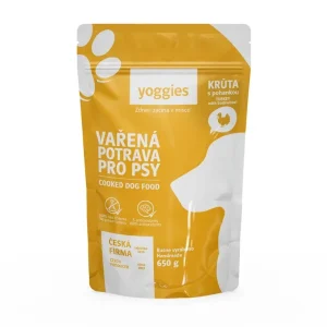 Yoggies Vařená potrava pro psy – krůtí maso s pohankou, 650g | Pejskovice