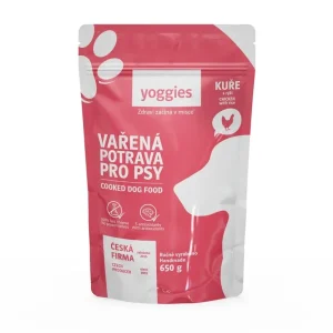 Yoggies Vařená potrava pro psy – kuřecí maso s rýží, 650g | Pejskovice
